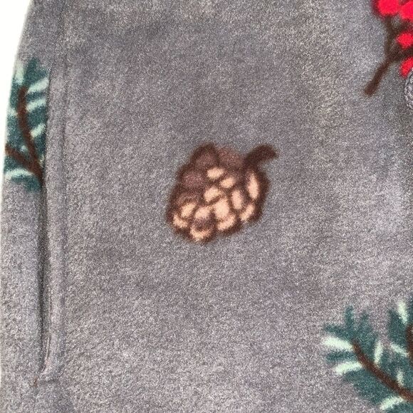 Karen Scott Fleece Colar Faur Fur Full Zip Drawstring Gray Women’s Jacket Size M - Picture 8 of 9